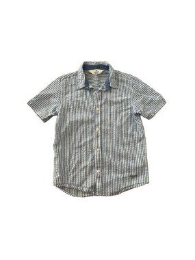 H&M Kids Boy's Short Sleeve Button Shirt Blue Stripe ( 9-10 yrs )